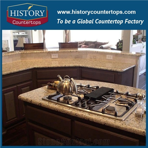 History Countertops Company Supplying Golden Yellow Granite Countertop