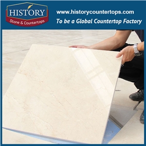 Spain Crema Marfil Solid Surface Tiles,Engineered Stone Slabs