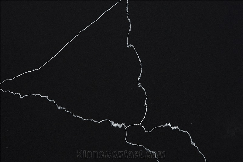 Black Quartz Nero Marquina 05 Quartz Tiles&Slabs Flooring&Walling