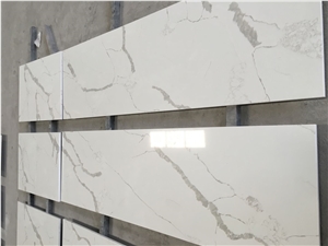 Calacatta White Kitchen Quartz Countertop Worktops Island Top