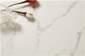 Quartz Slabs Snow White 14 Vm-17527 Quartz Tiles Flooring&Walling