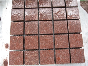 Red Porphyry / China Red Shouning Porphyry Cube Stone & Pavers ,Cut to Size