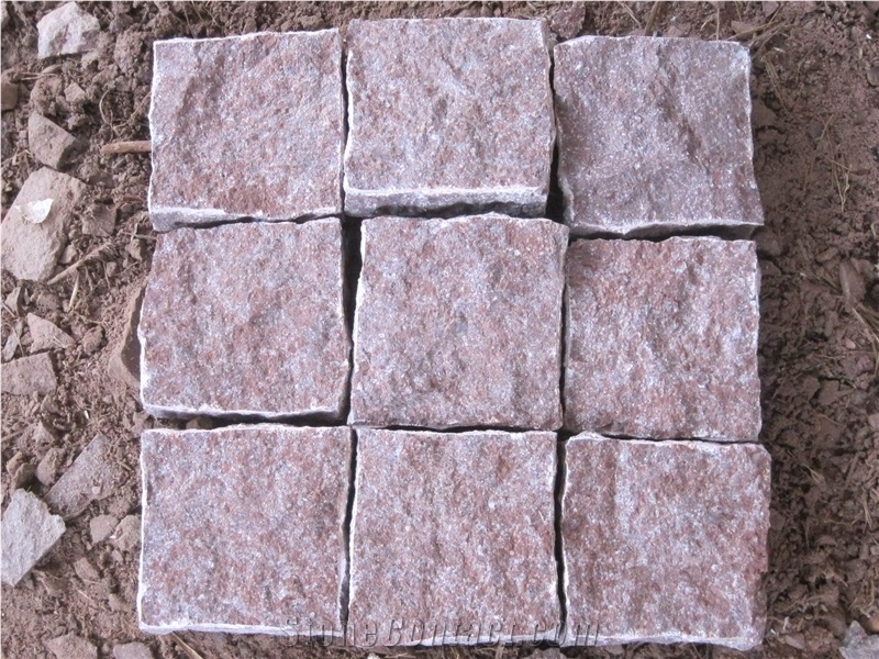 Red Porphyry / China Red Shouning Porphyry Cube Stone & Pavers ,Cut to Size