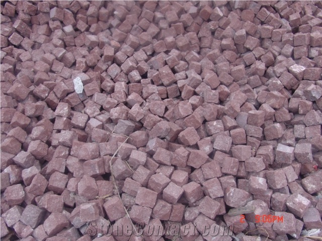 Red Porphyry / China Red Shouning Porphyry Cube Stone & Pavers ,Cut to Size