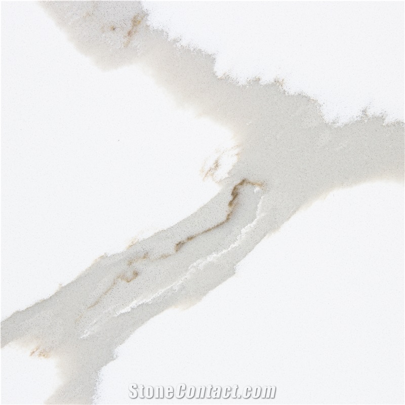 White Quartz Xka9130-Calacatta Gold Quartz Tiles&Slabs Flooring