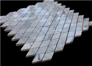 Bianco Carrara White Mixed Thassos Hexagon/Subway Mosaic Tiles