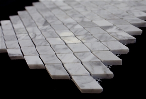 Bianco Carrara White Mixed Thassos Hexagon/Subway Mosaic Tiles
