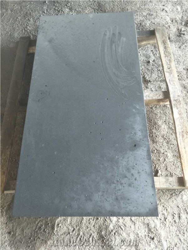 Chinese Gray Basalt Stone Lavastone Pearl Black Flamed Basal Tiles