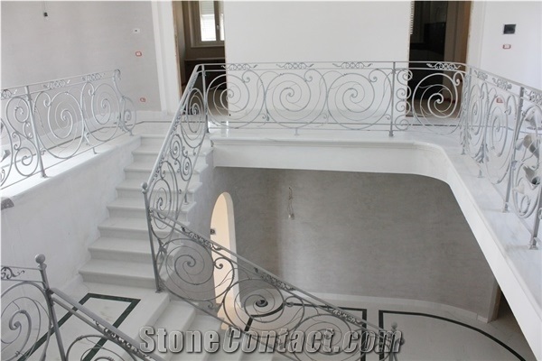 Acqua Bianca Marble, Bianco Carrara White Slabs & Tiles, Custom Size