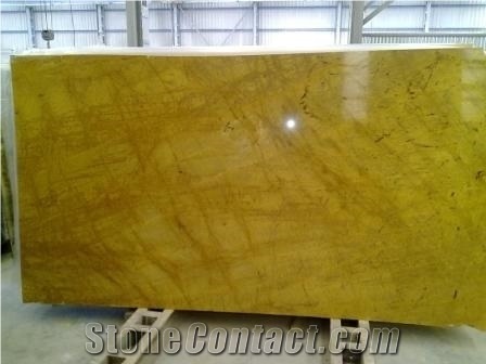 Amarillo Triana Marble Slabs & Tiles, Natural Yellow Polished Stone