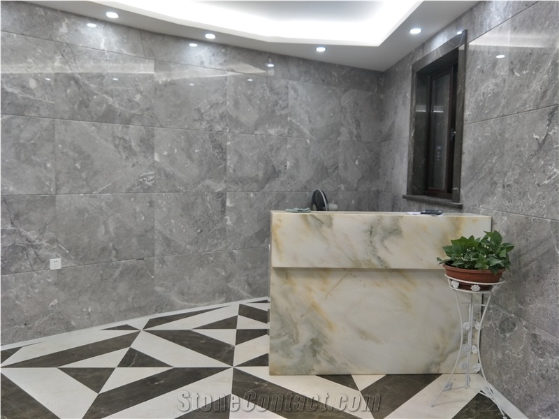 Athena Grey Marble Slabs&Tiles, Office Decoration Stone Cheap Price