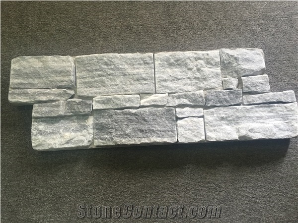 Beautiful China White and Grey Marble/Cultured Stone with Split Face