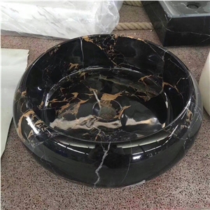 Black and Gold Marble for Basins&Sinks
