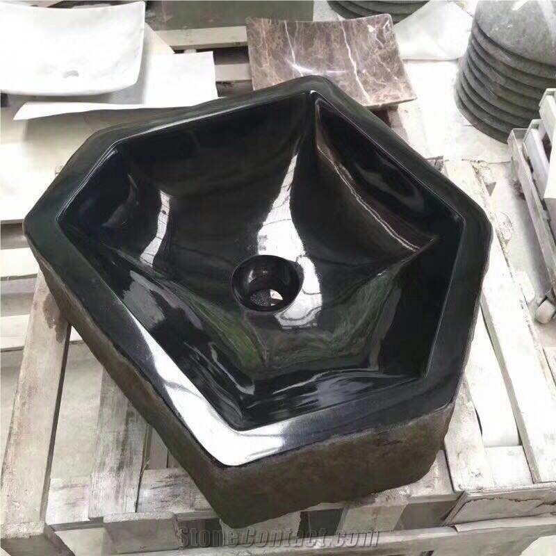 Black and Gold Marble for Basins&Sinks