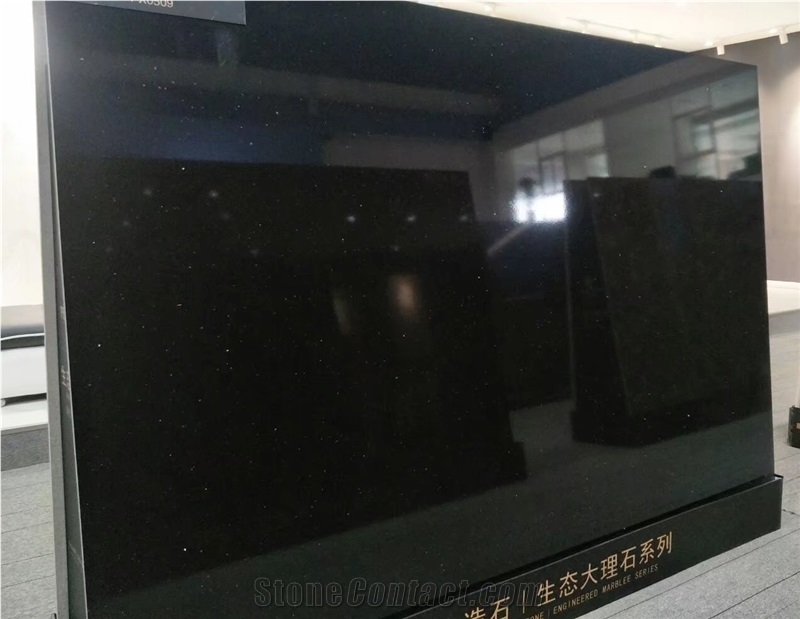 Black Artificial Stone Slab&Tile,For Kitchen Countertop,Wall Cappings
