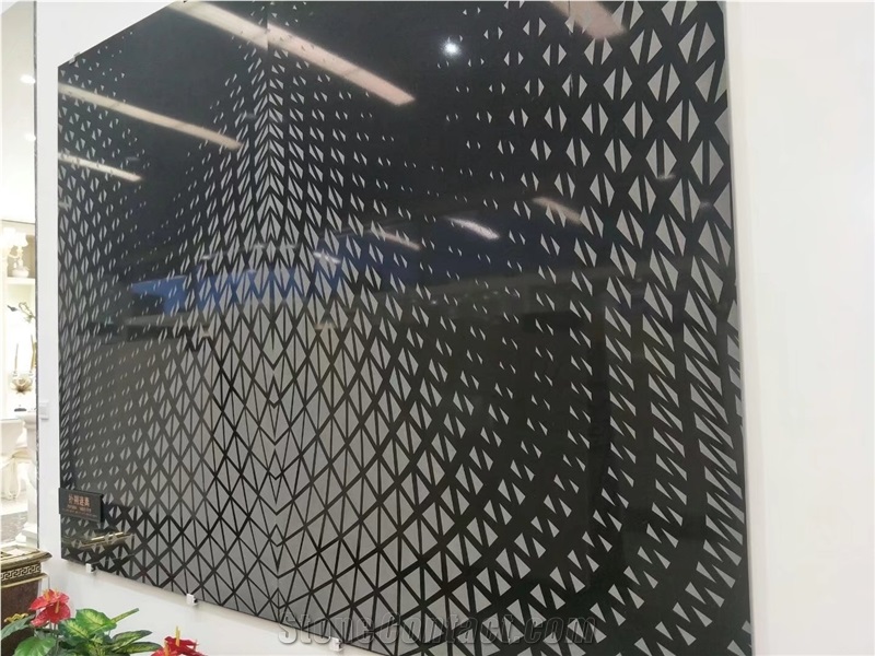 Black Artificial Stone Slab&Tile,For Kitchen Countertop,Wall Cappings