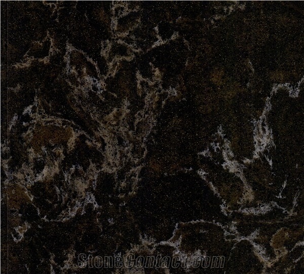 Black Quartz Stone Tiles & Slabs for Kitchen Bathroom Counter Top