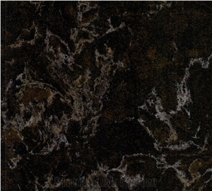 Black Quartz Stone Tiles & Slabs for Kitchen Bathroom Counter Top