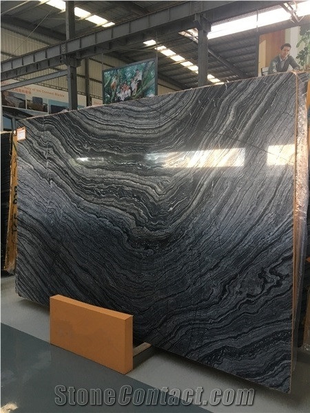 Black Tree Marble Slabs &Tiles,Chinese Grey Marble for Home Decoration