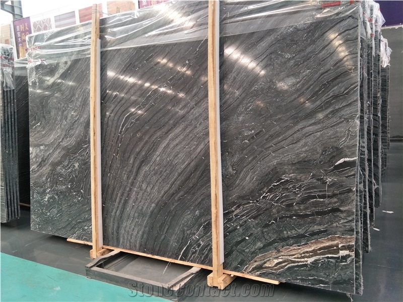 Black Tree Wood Veins Marble Slabs &Tiles,Indoor High-Grade Decoration