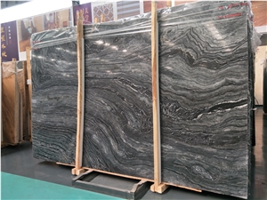 Black Wooden Vein Marble Slabs&Tiles,Chinese Manufactory&Factory Decor