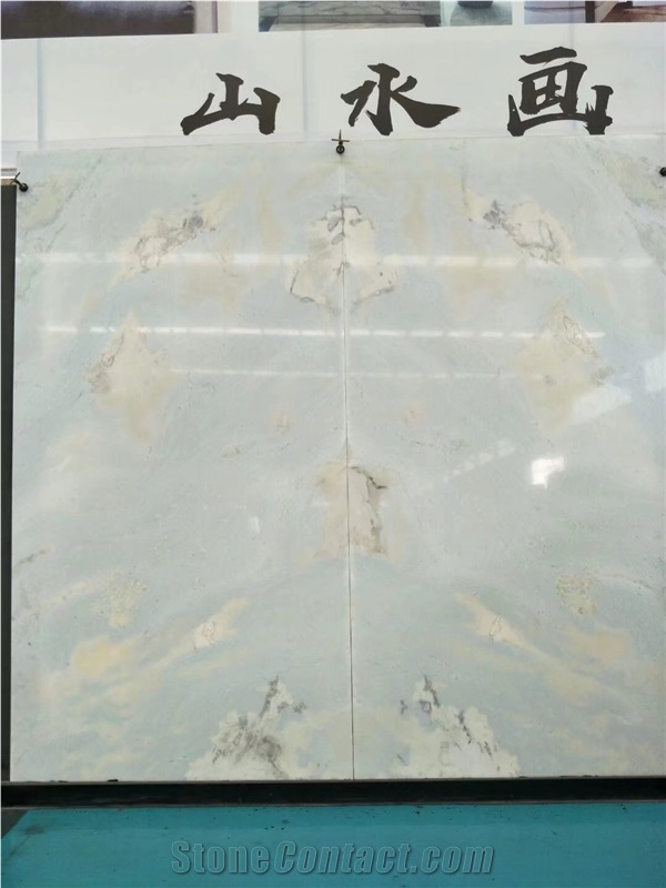 Changbai White Jade Light Blue Marble for Wall and Floor Covering