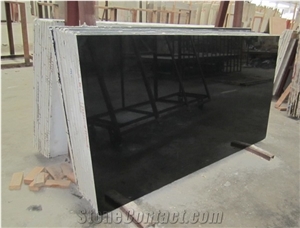 China Absolute Pure Black Nero Marble Panel Tile for Floor Covering