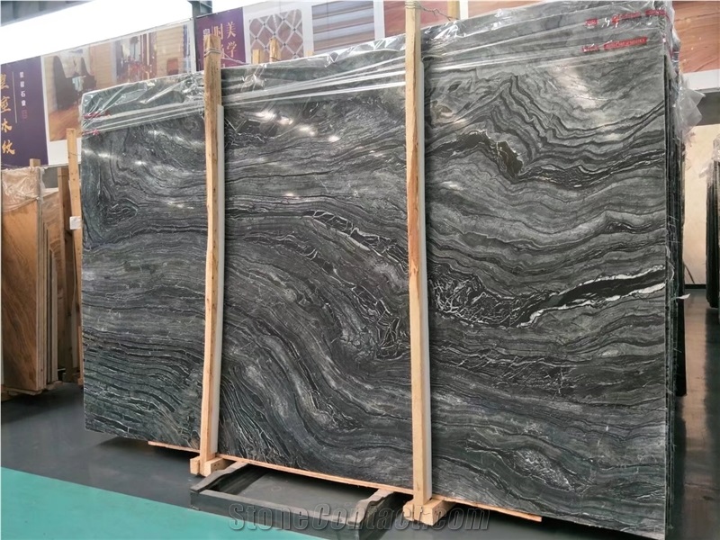 China Black Forest Marble, Antique Wood Marble, Black Wood Marble