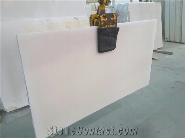 China Building Stone Snow White Marble Slab, Wall Tile Floor Pattern