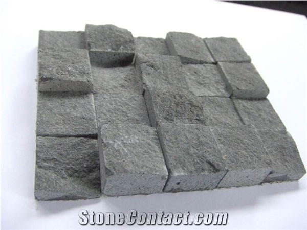 China Grey Basalt Mosaic Wall Floor Decoration