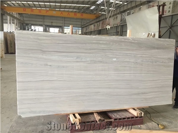 China Grey Wooden Marble Slabs for Floor Covering