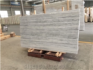 China Grey Wooden Marble Slabs for Floor Covering