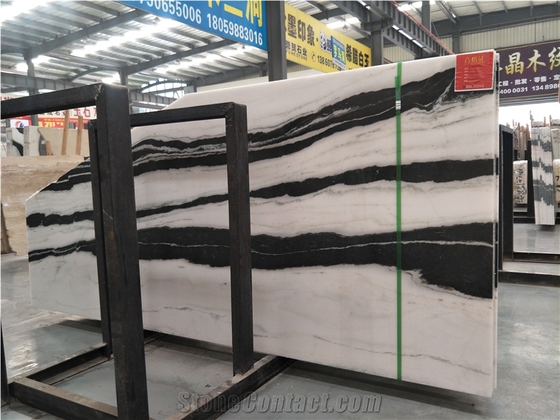 China Panda White Slabs/Black and White Multicolor Marble, House Decor