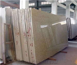 China Polished G682 Granite Dark Yellow Slab