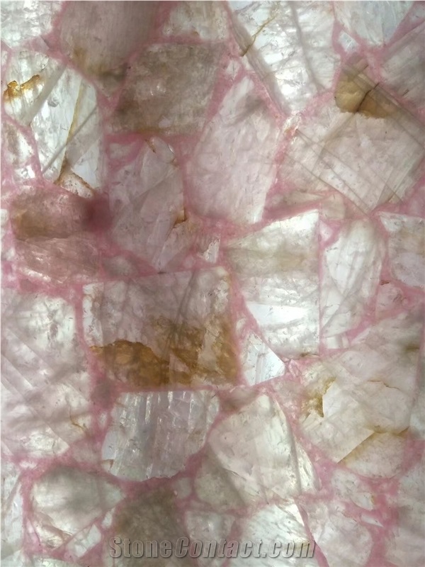 China Rose Quartz Gemstone Slab&Tiles