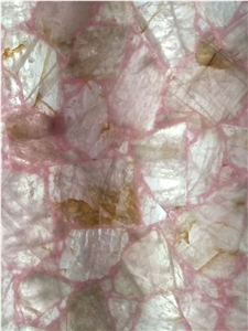 China Rose Quartz Gemstone Slab&Tiles