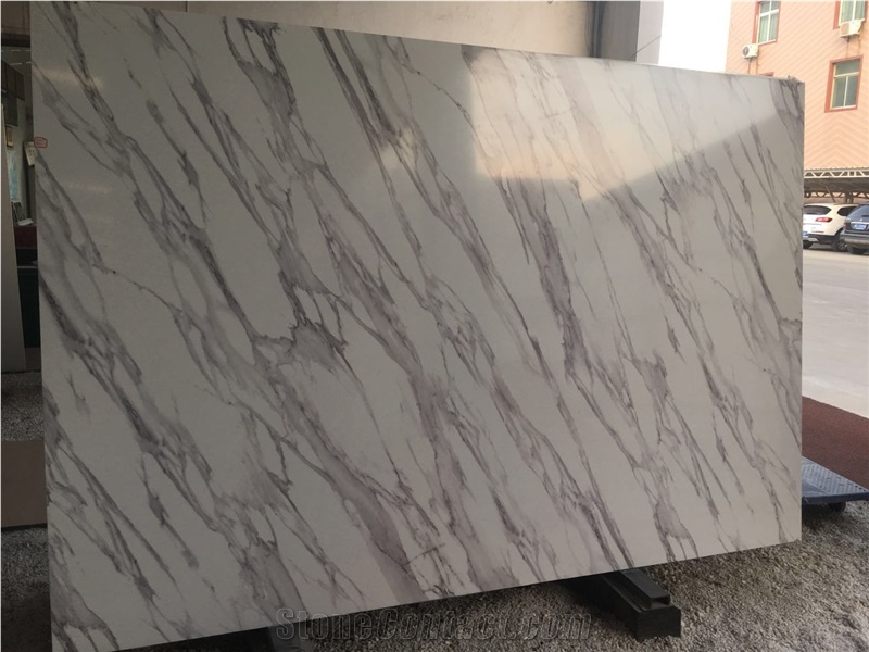 China White Artificial Stone,Marble Looks Surface,Wall Applications