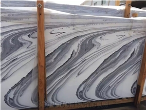 China White Jade Slabs Sea Blue Marble Multicolor Tiles/Pattern Decor