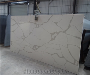 China White Quartz Engineered Stone Artificial Slab Floor Wall Project