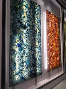 Chinese Agate Purple Semiprecious Stone,Gemstone Tiles,Backdrop Stone