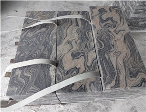 Chinese Juparana Fantasy Granite Slabs, Different Multicolour Grain