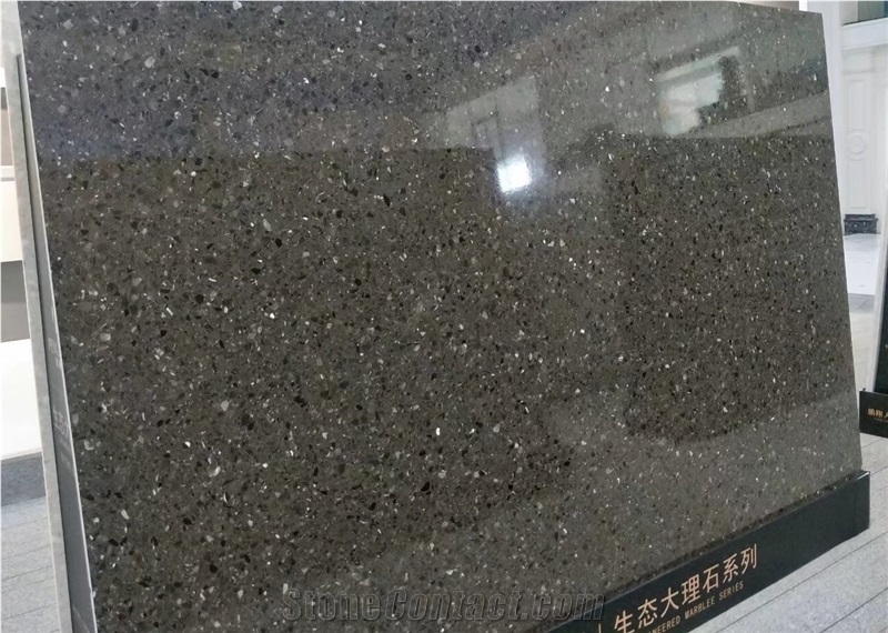 Dark Brown Artificial Stone Slab&Tile,Office Decoration,Good Quality