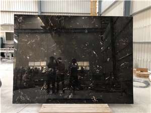 Dark Emperador Chinese Brown Big Slabs Decoration in Project