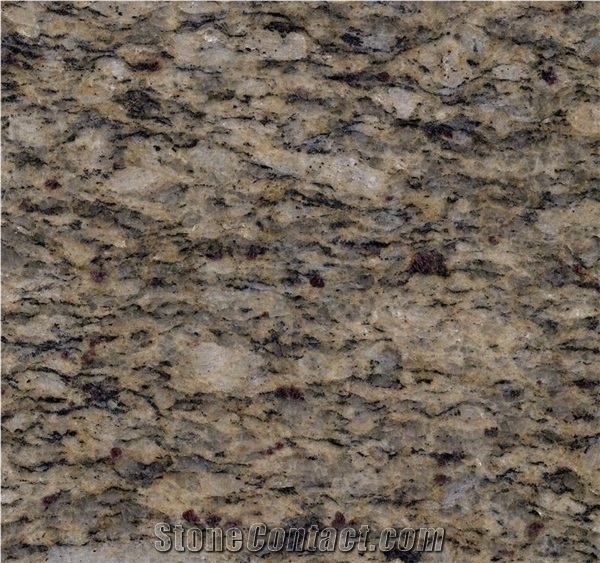 Giallo Santa Cecilia Slabs & Tiles, Brazil Yellow Granite for Flooring