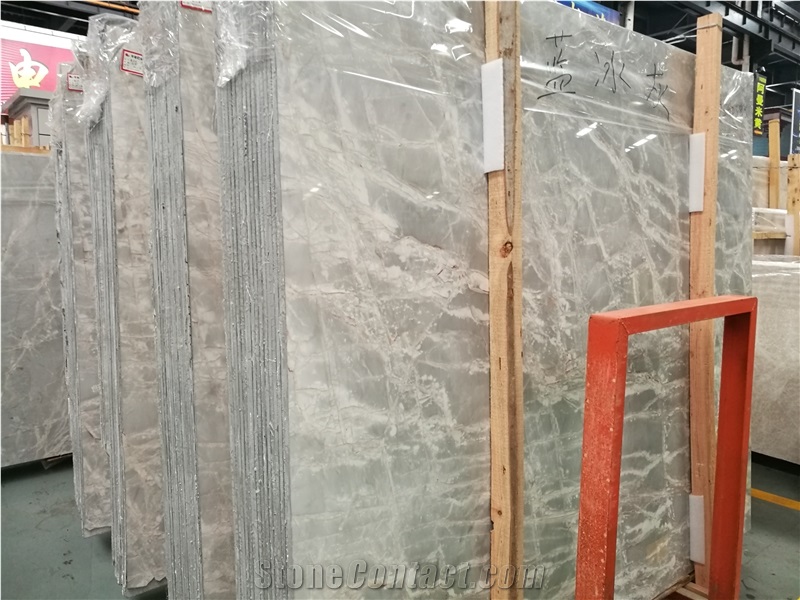 Grey Marble Slabs Machine Cutting Panel Tile for Lobby Floor Covering