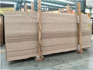 Grey Wooden Grain Marble Wall Tile Polished Natural Stone Slab