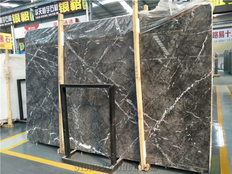 Grigio Argentato，Dark Grey with White Veins Marble and Tiles
