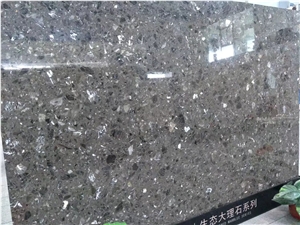 High Quality Chinese Light Emperador Artificial Quartz Slab&Tile