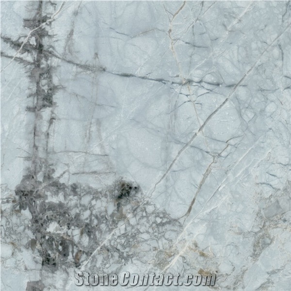 High Quality Ice Blue Marble Cutting Panel Tile for Lobby Floor/Wall