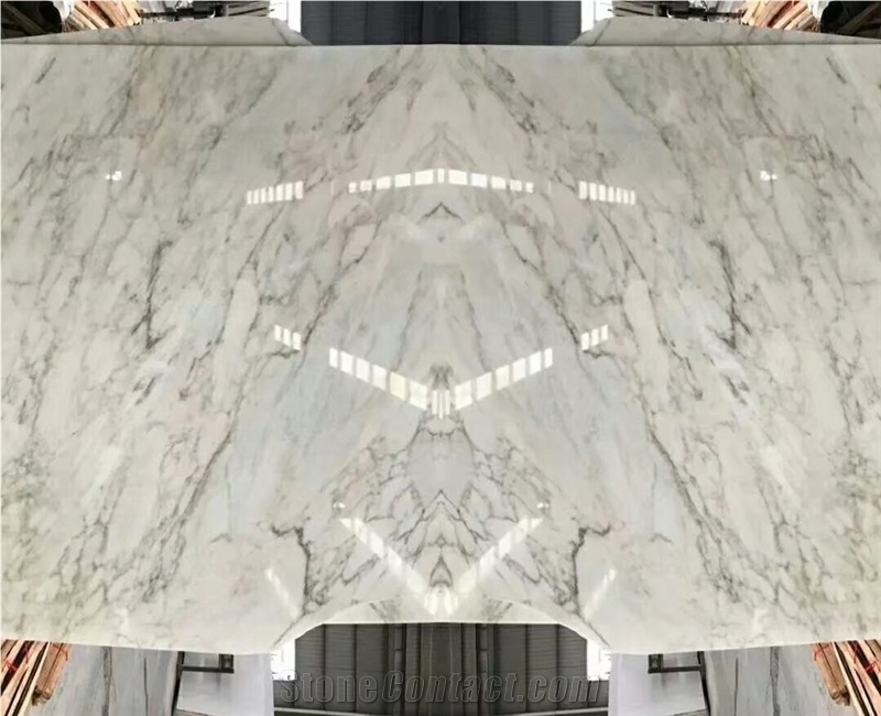 Ice White Jade Marble Wall Covering Polished Book Matched